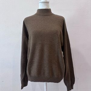 Vintage 100% Cashmere Chart Club Mockneck Sweater
